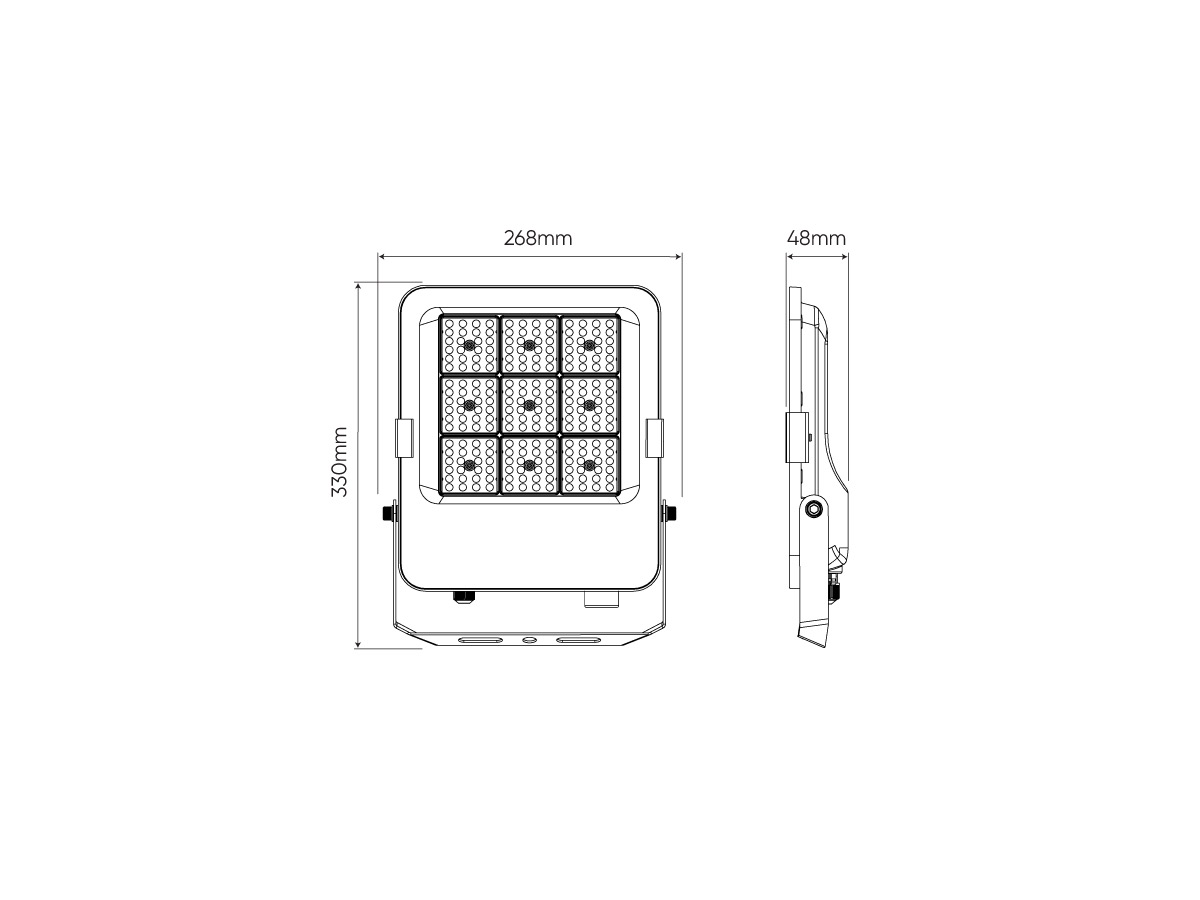 FLOODLIGHT 3CCT (3K/4K/5K) 100W 14000lm 120° IP66 PRIME