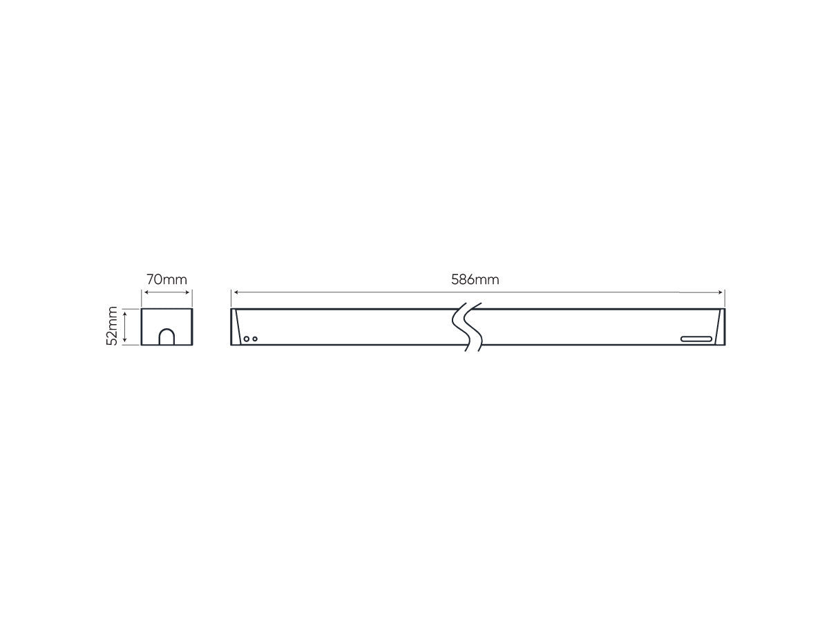 Lineaire armatuur FUSION 4000K 20W 2600lm 120° IP20 60cm wit PRIME PC Cover
