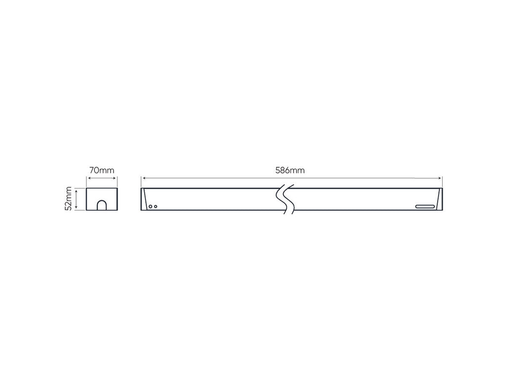 Lineaire armatuur FUSION 4000K 20W 2600lm 120*120° IP20 60cm wit PRIME