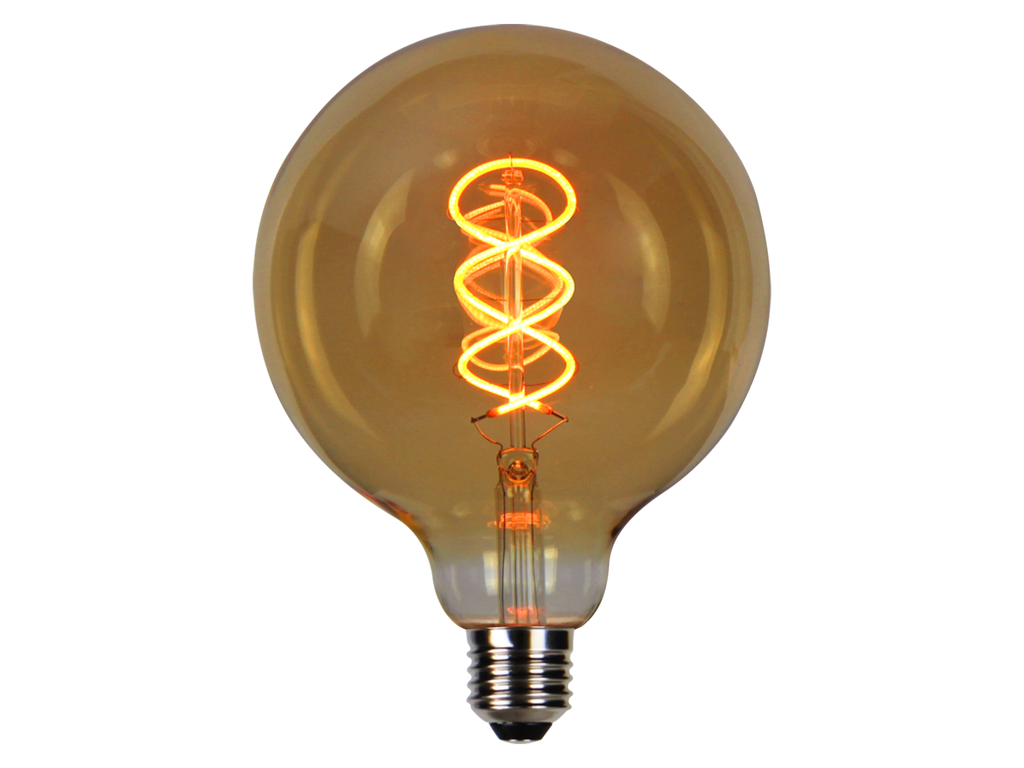 LED-lamp E27 1800K 4W 210lm 230V 360 ° FILAMENT G125 DIM Glass Golden PRime