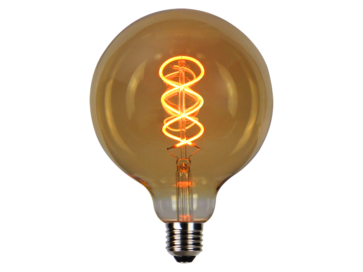 LED-lamp E27 1800K 4W 210lm 230V 360 ° FILAMENT G125 DIM Glass Golden PRime