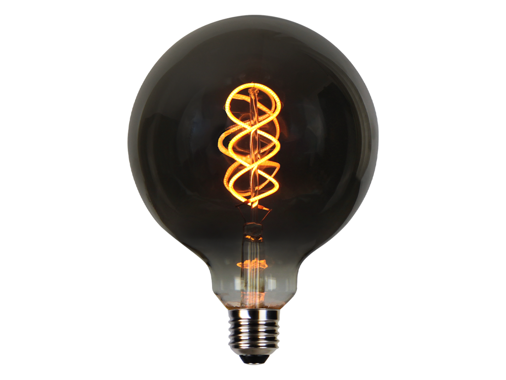 LED-lamp E27 1800K 4W 150lm 230V 360 ° FILAMENT G125 DIM Grafietglas PRIME