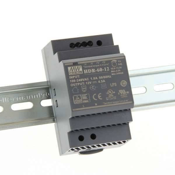 HDR-60-12 4.5A 60W 12V DIN voeding