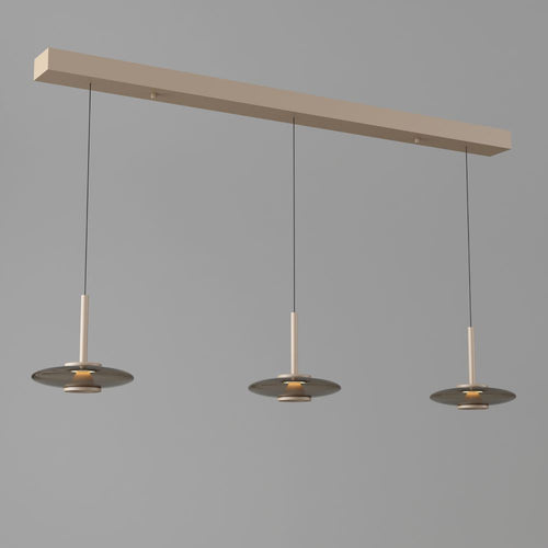 Artdelight Madison - Hanglamp - 3 lichts - Champagne