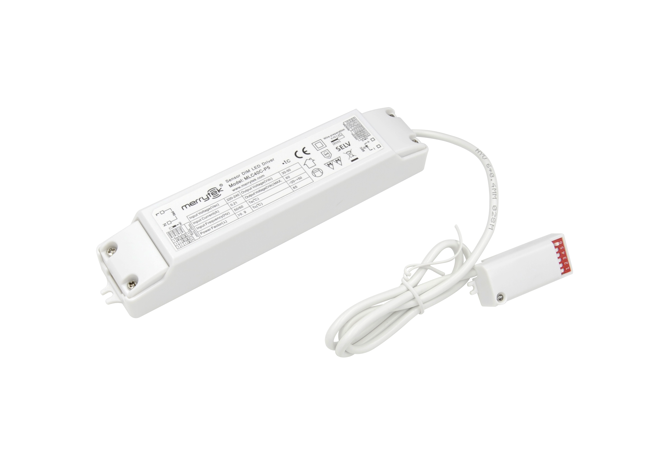MERRYTEK constante stroom voeding 400-700mA 30-50V met bewegingssensor 6m MV 3-traps DIM