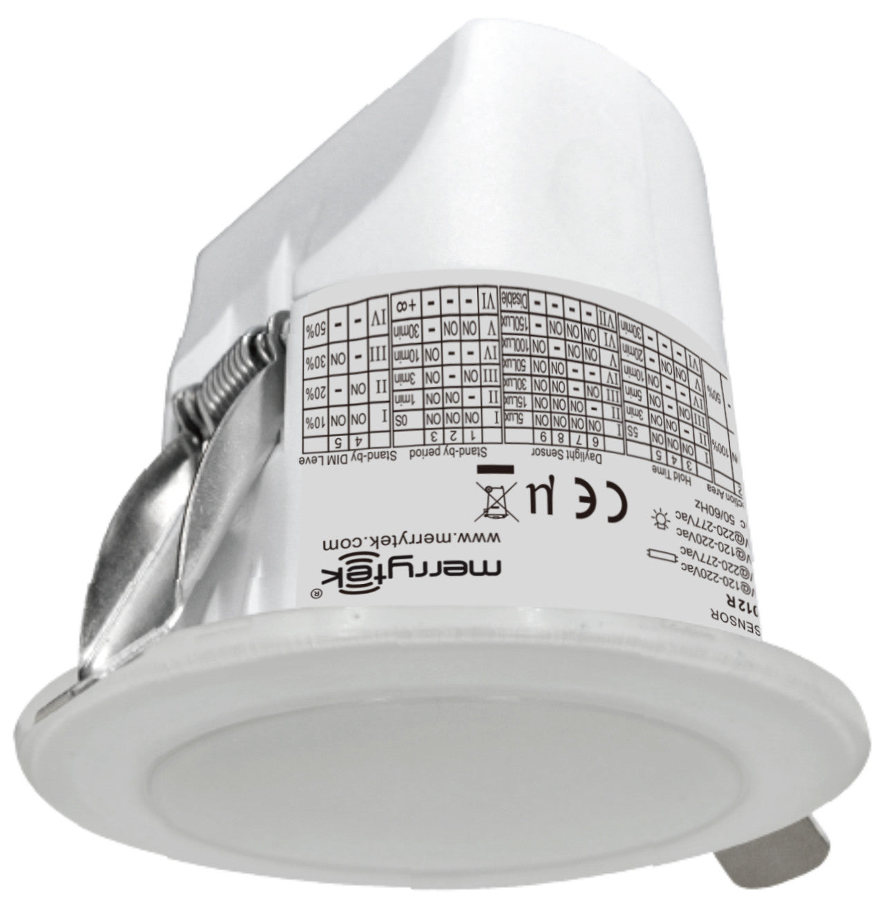 MERRYTEK magnetron bewegingssensor 6m 400/800W AAN/UIT 1-10V DIM met Daylight Harvesting