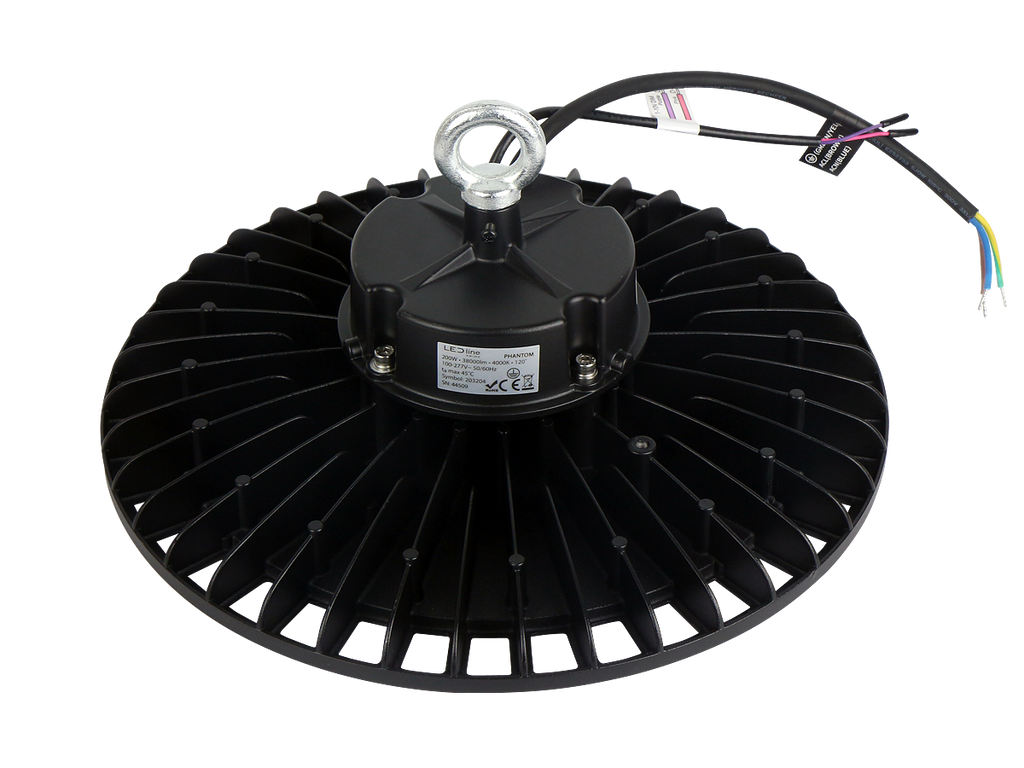Highbay Armatuur PHANTOM 4000K 200W 38000lm 60° IP65 zwart PRIME 1-10V