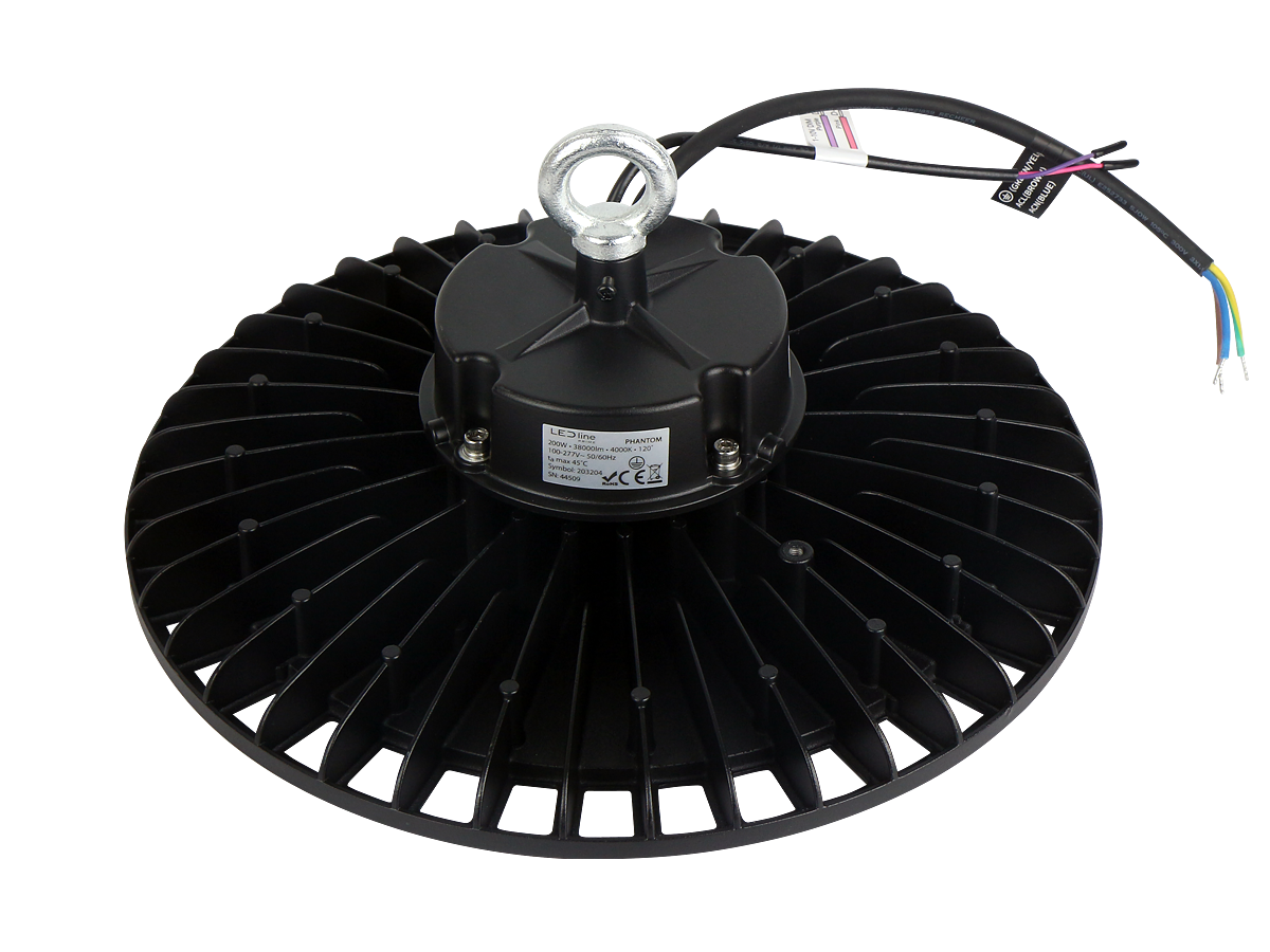 Highbay Armatuur PHANTOM 4000K 200W 38000lm 60° IP65 zwart PRIME 1-10V