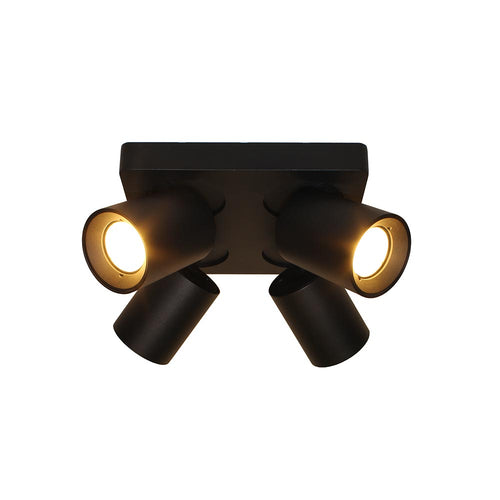 Artdelight Megano - Opbouwspot - 4 lichts - Zwart