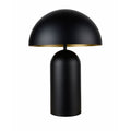 Artdelight Best - Tafellamp - Ø35cm - Zwart/goud
