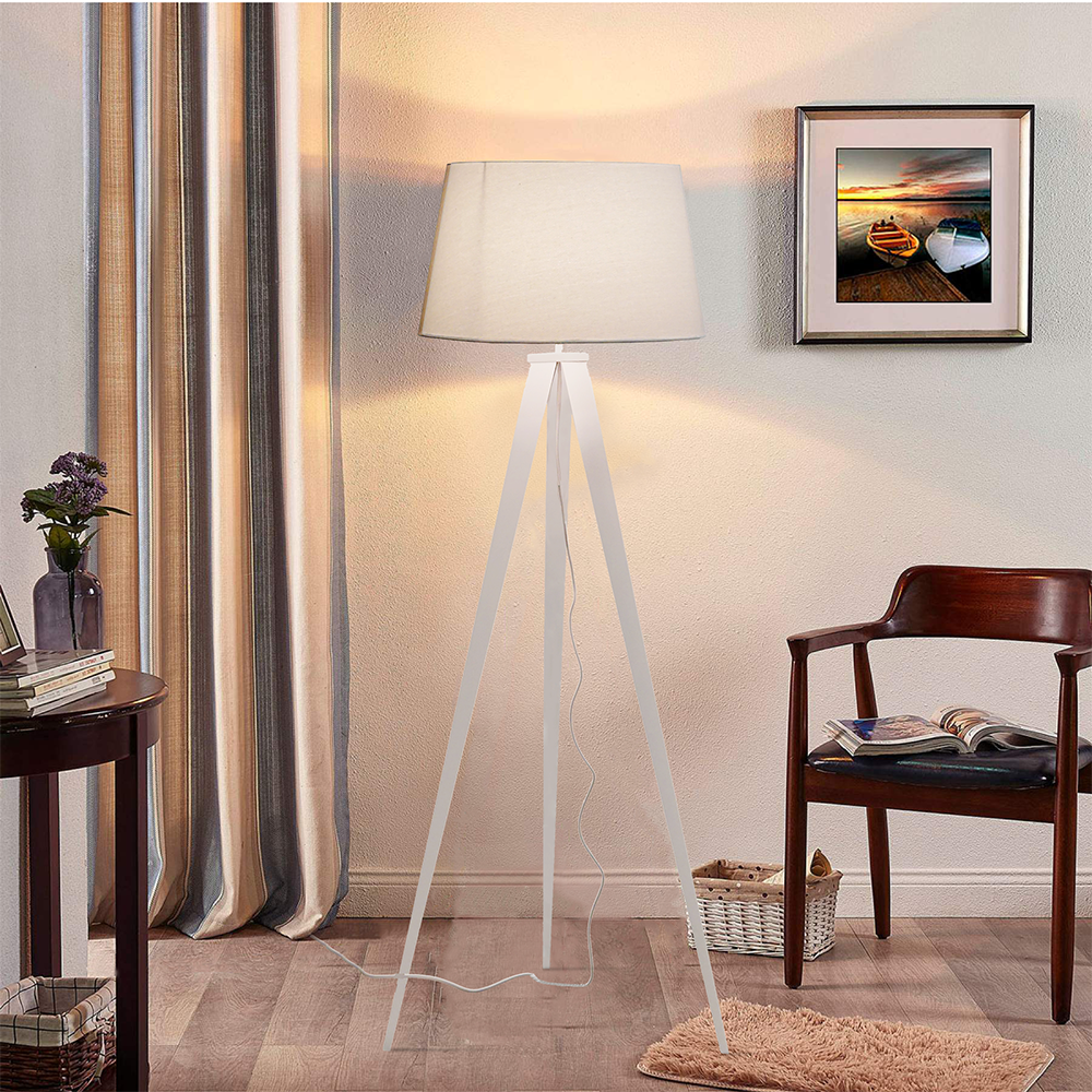 Artdelight Triad - Vloerlamp - Wit
