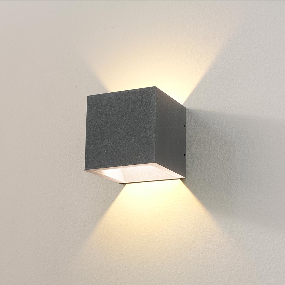 Artdelight Cube - Wandlamp - Grafiet
