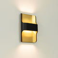 Artdelight Dallas - Wandlamp - Zwart/mat goud