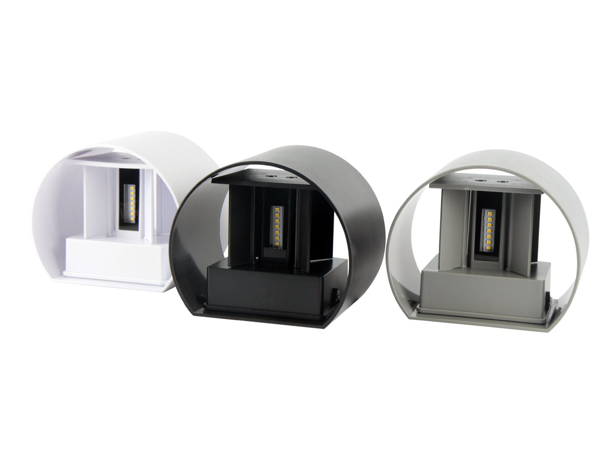 Buitenwandlamp LED 2x3W 4000K IP54 zwart CILINDER LITE