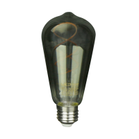 LED-lamp E27 1800K 4W 150lm 230V 360 ° FILAMENT ST64 DIM Grafietglas PRIME