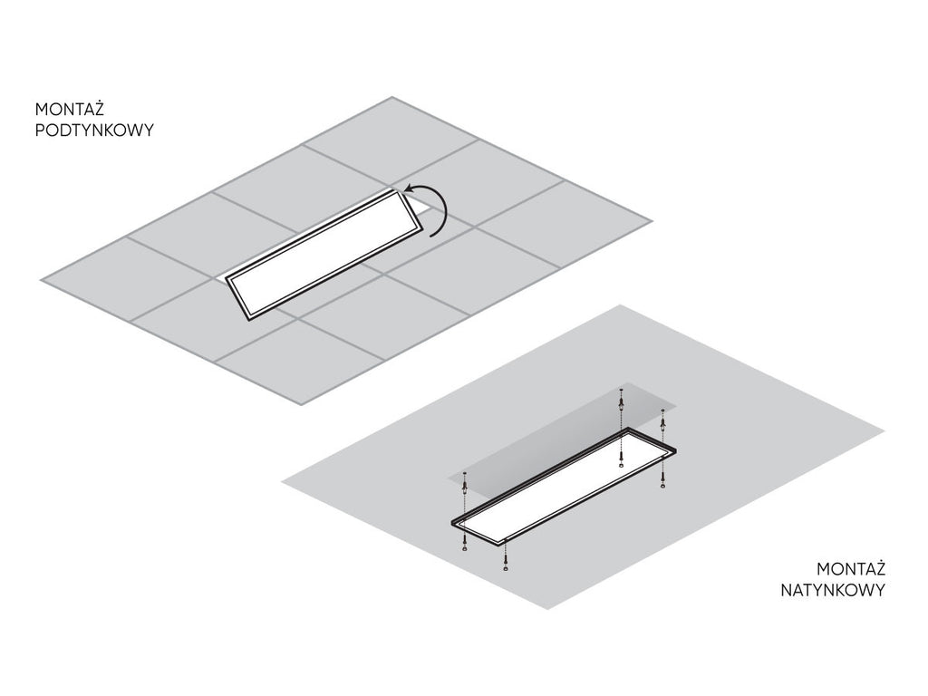 Edge Paneel 2in1 4000K 30W 3600lm IP20 30x120cm wit Oppervlak/Inbouw PRIME