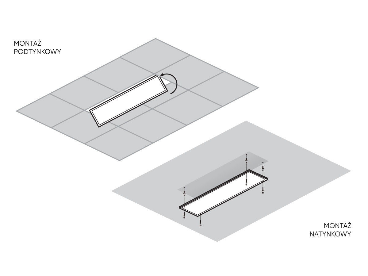 Edge Paneel 2in1 4000K 30W 3600lm IP20 30x120cm wit Oppervlak/Inbouw PRIME