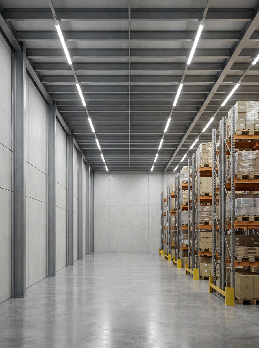 Hermetische armatuur LINIX 4000K 45W 5400lm IP65 150cm grijs LITE bewegingssensor MV