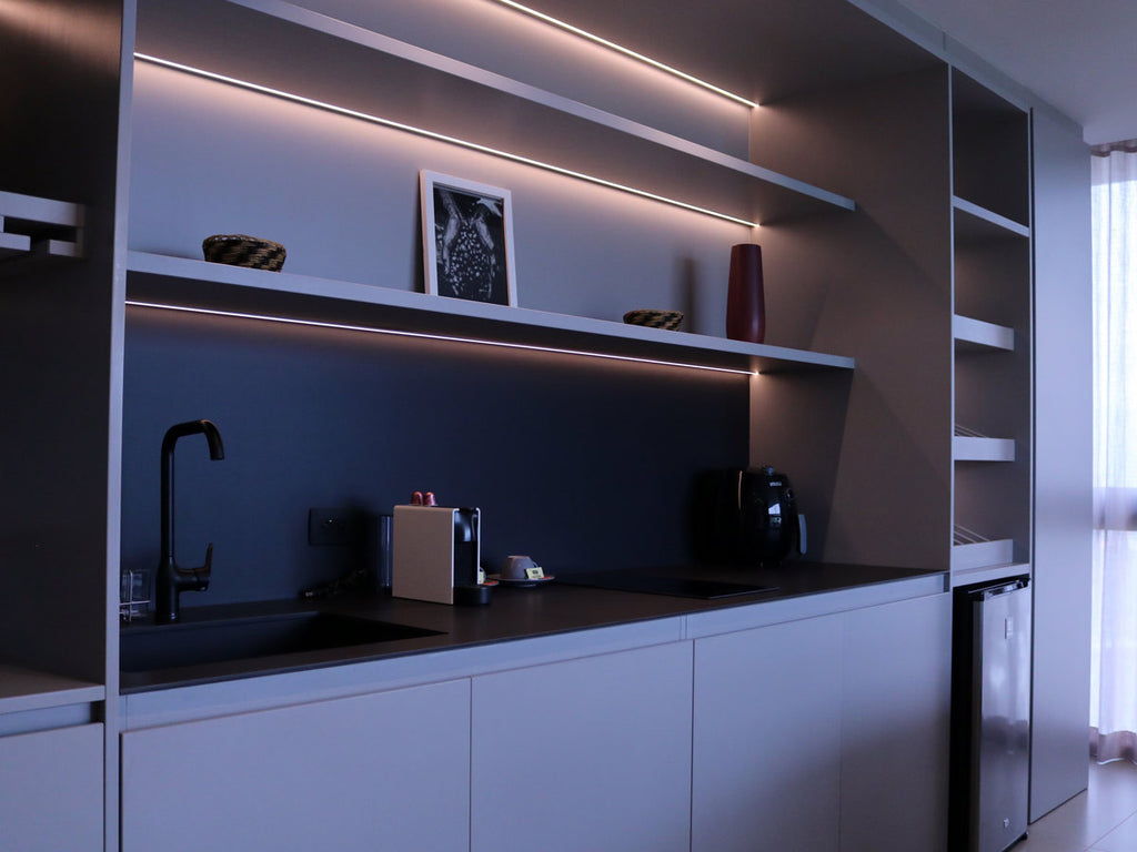 Inbouw aluminium profiel zwart 2m - PRIME set